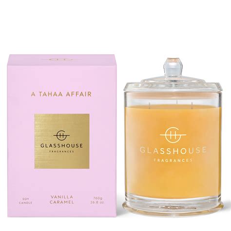 glasshouse candle a tahaa affair.